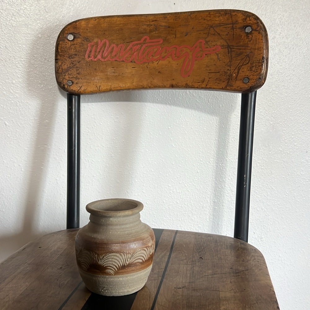 Handmade Pottery Vase Neutral Brown And Tan